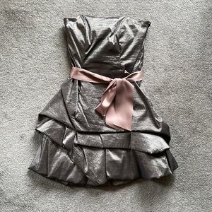 NV Couture Strapless Semi Formal Dress